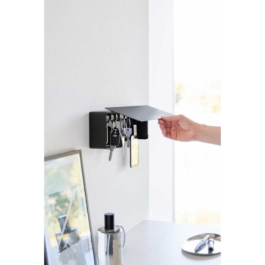 キーフック 山崎実業 正規品 tower タワー 壁付けキーフック ロング キーボックス キーケース  10345 ブラック | tower | 05