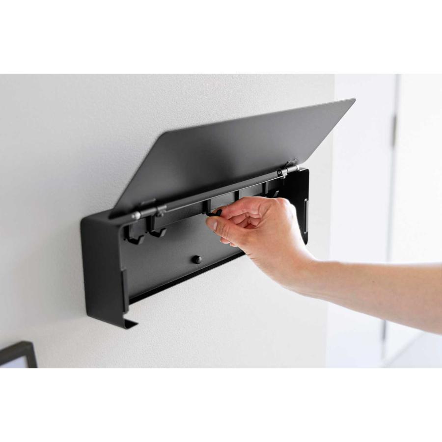 キーフック 山崎実業 正規品 tower タワー 壁付けキーフック ロング キーボックス キーケース  10345 ブラック | tower | 06