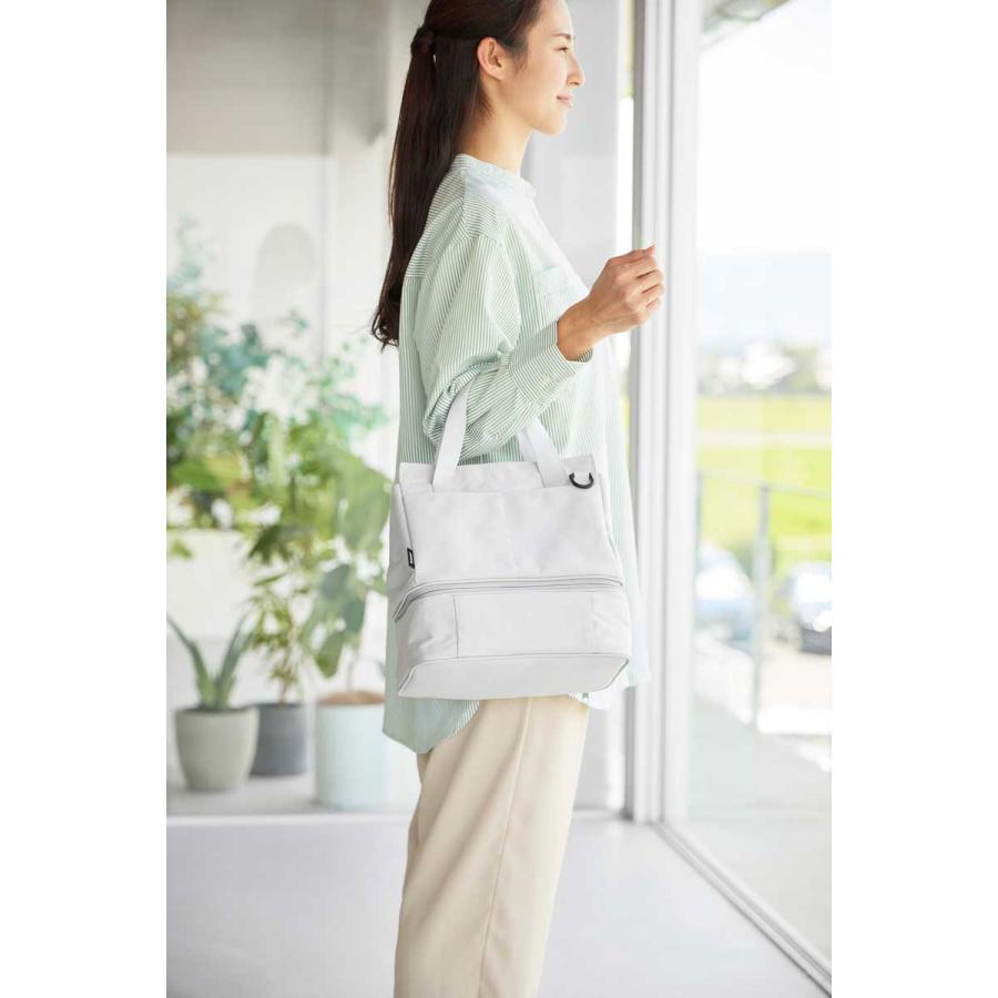 ランチバッグ 山崎実業 正規品 tower タワー セパレートできる横からパッとランチバッグ 保冷バッグ  10727 ライトグレー | tower | 06