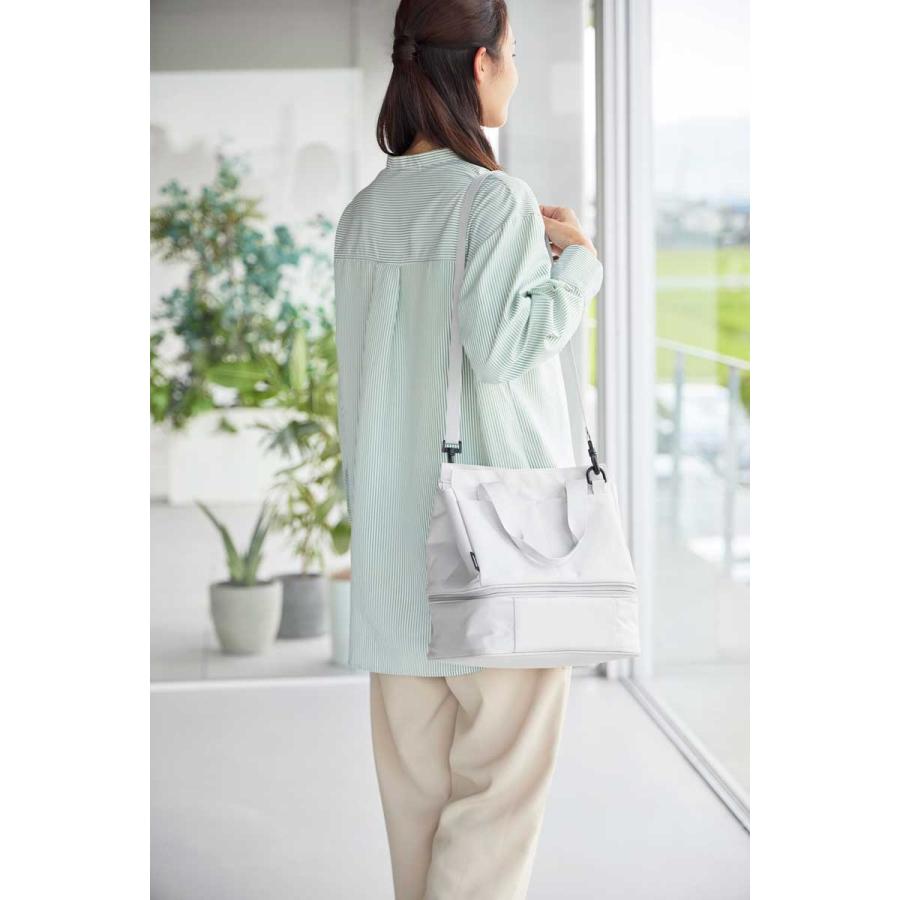 ランチバッグ 山崎実業 正規品 tower タワー セパレートできる横からパッとランチバッグ 保冷バッグ  10727 ライトグレー | tower | 07