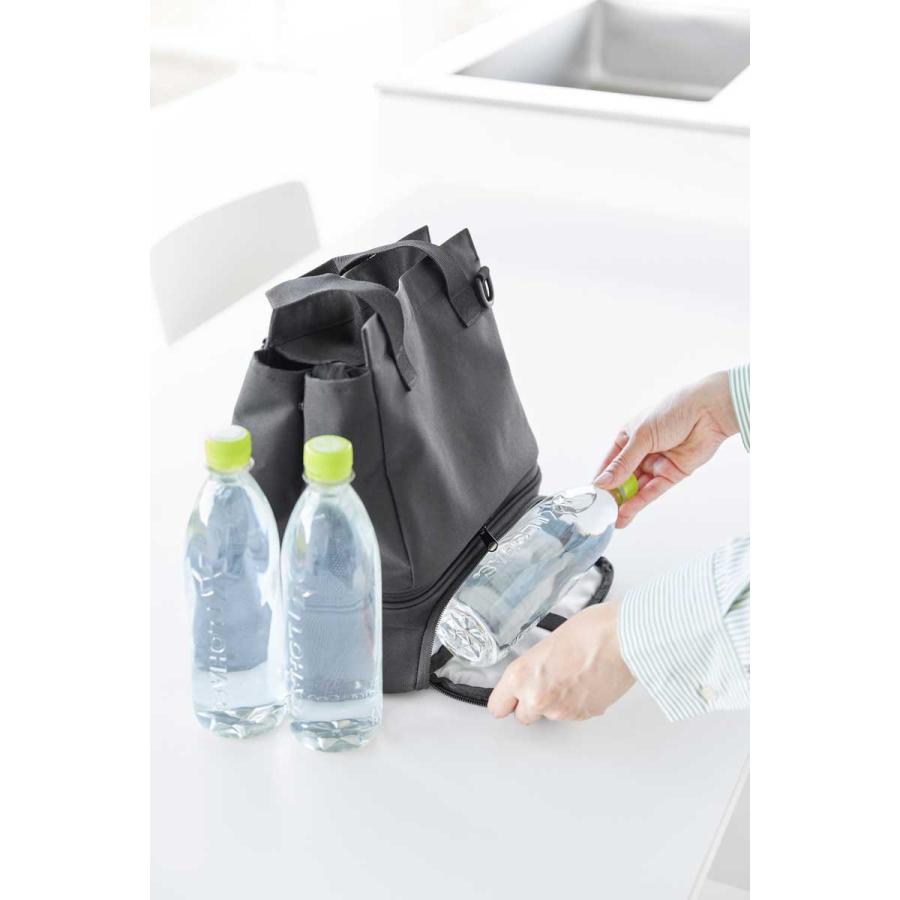 ランチバッグ 山崎実業 正規品 tower タワー セパレートできる横からパッとランチバッグ 保冷バッグ  10728 ブラック | tower | 05