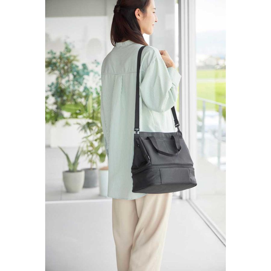 ランチバッグ 山崎実業 正規品 tower タワー セパレートできる横からパッとランチバッグ 保冷バッグ  10728 ブラック | tower | 07