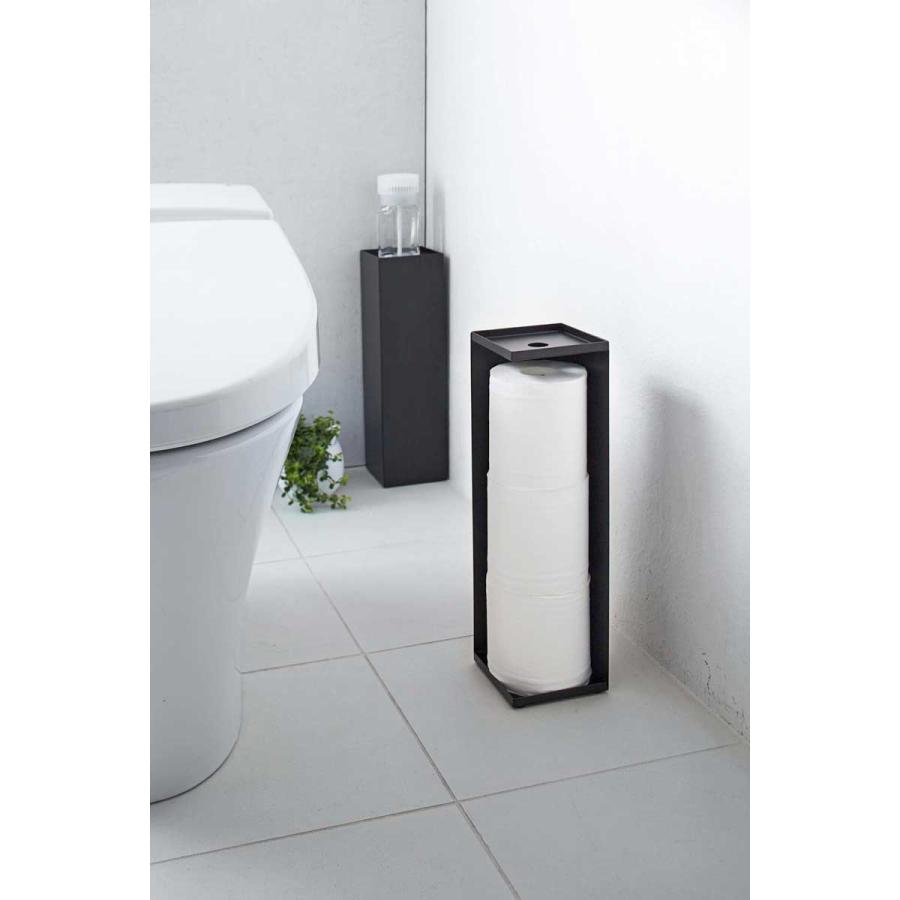 トイレットペーパー収納 山崎実業 正規品 tower タワー トイレットペーパーホルダー トイレ収納用品  7851 ブラック | tower | 02