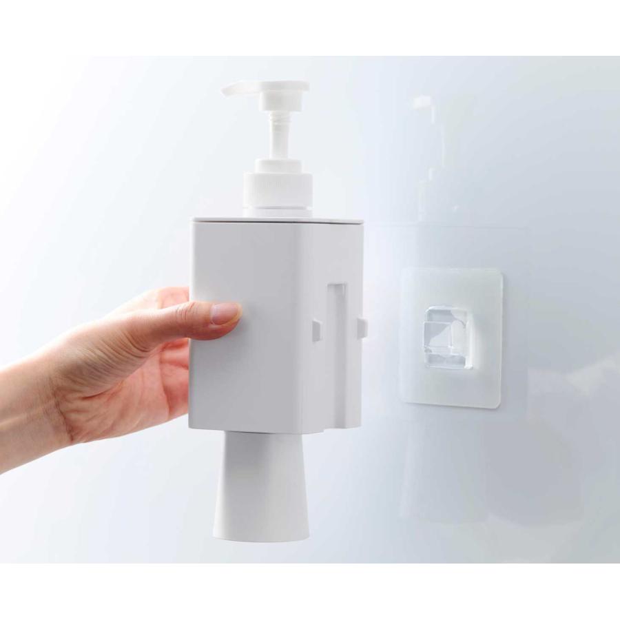 マウスウォッシュ容器 山崎実業 正規品 tower タワー フィルムフックマウスウォッシュディスペンサー＆ミニタンブラー 詰め替え容器  10539 ホワイト | tower | 05
