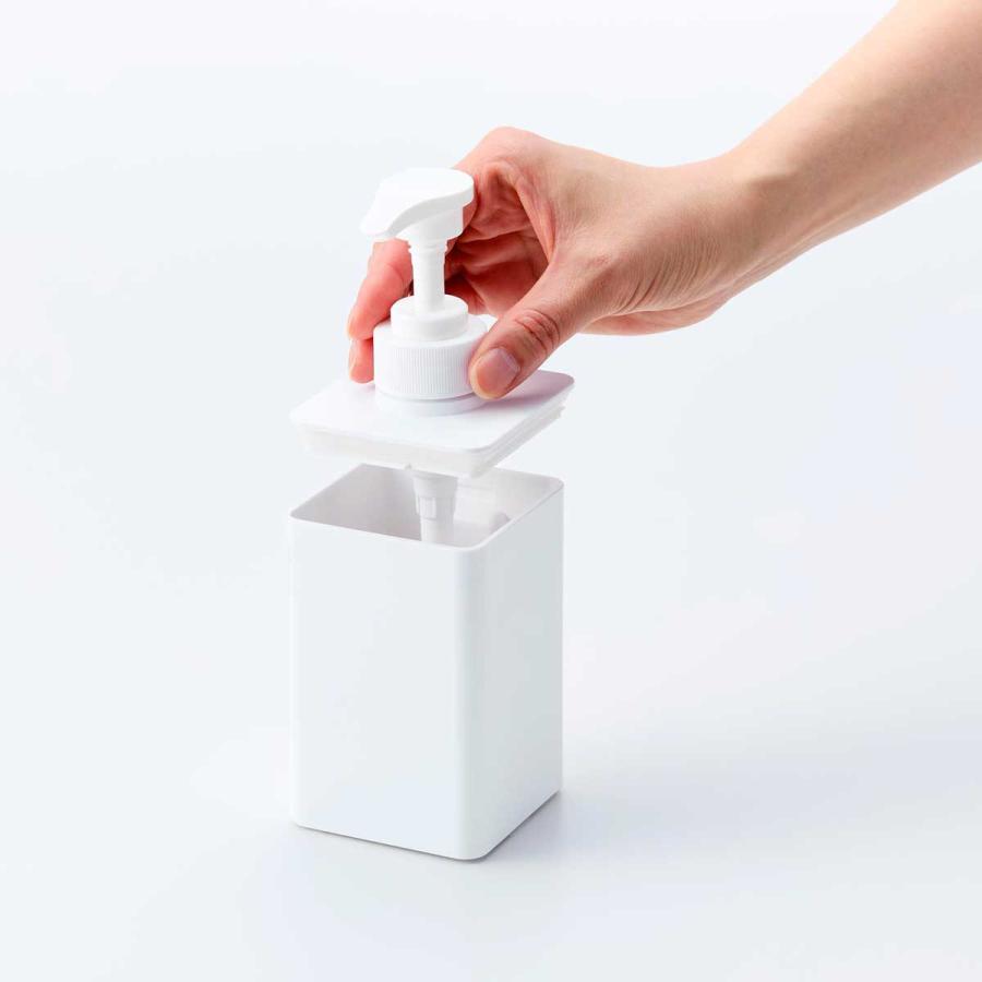 マウスウォッシュ容器 山崎実業 正規品 tower タワー フィルムフックマウスウォッシュディスペンサー＆ミニタンブラー 詰め替え容器  10539 ホワイト | tower | 06