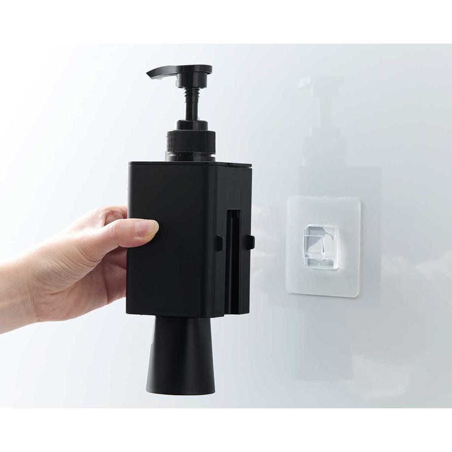 マウスウォッシュ容器 山崎実業 正規品 tower タワー フィルムフックマウスウォッシュディスペンサー＆ミニタンブラー 詰め替え容器  10540 ブラック | tower | 05