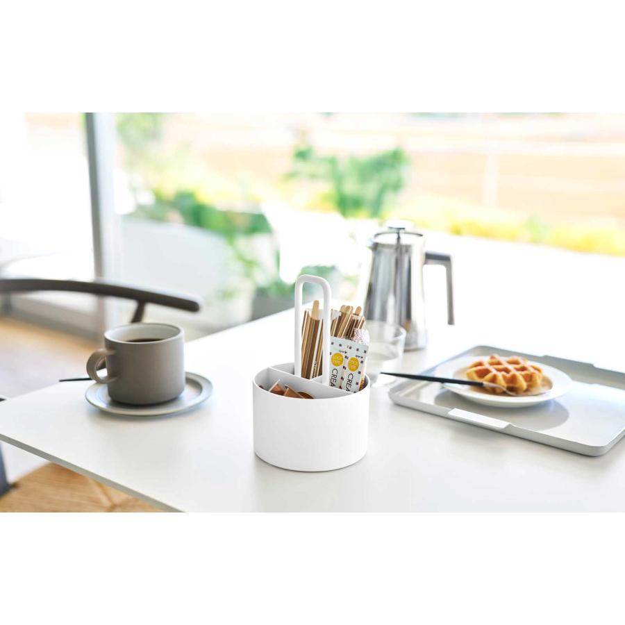 シュガー＆ミルクケース 山崎実業 正規品 tower タワー シュガー＆ミルクオーガナイザー おしゃれ  10807 ホワイト | tower | 03