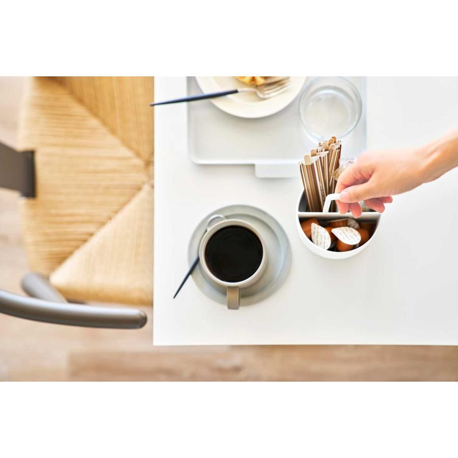 シュガー＆ミルクケース 山崎実業 正規品 tower タワー シュガー＆ミルクオーガナイザー おしゃれ  10807 ホワイト | tower | 04