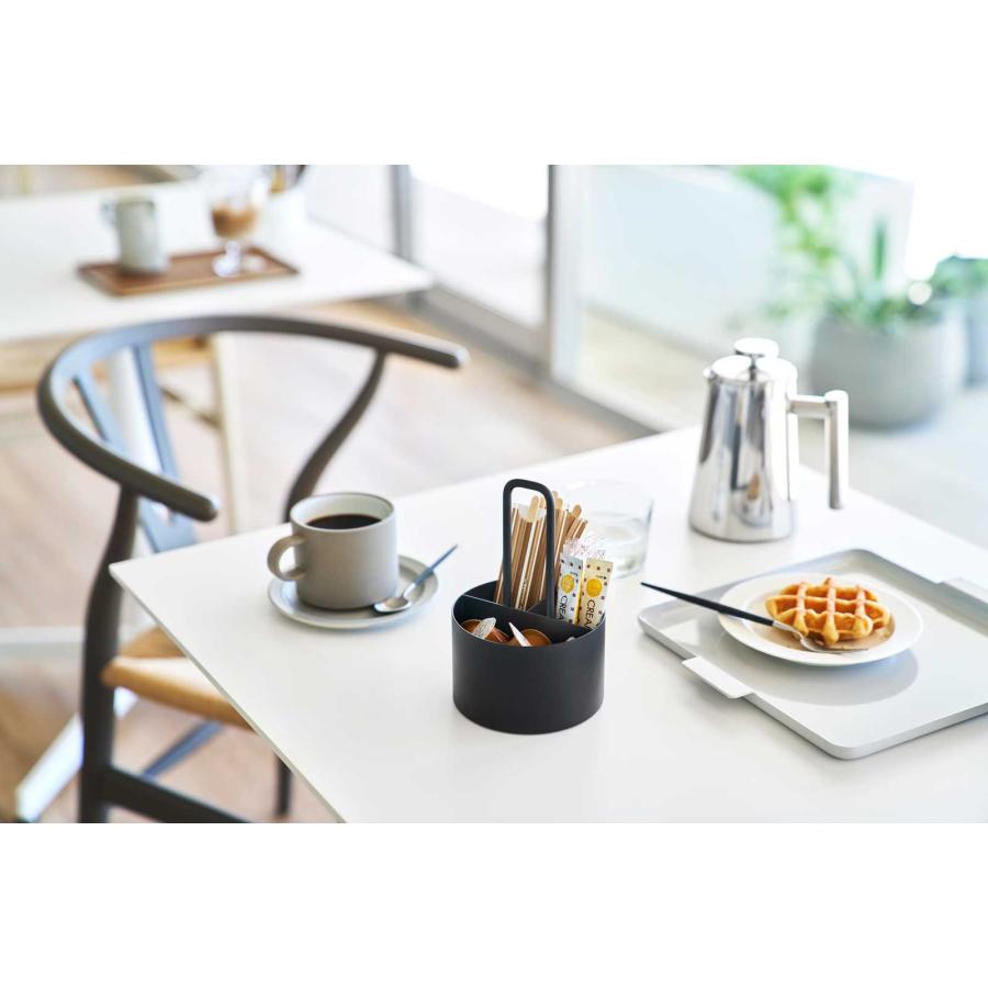 シュガー＆ミルクケース 山崎実業 正規品 tower タワー シュガー＆ミルクオーガナイザー おしゃれ  10808 ブラック | tower | 02