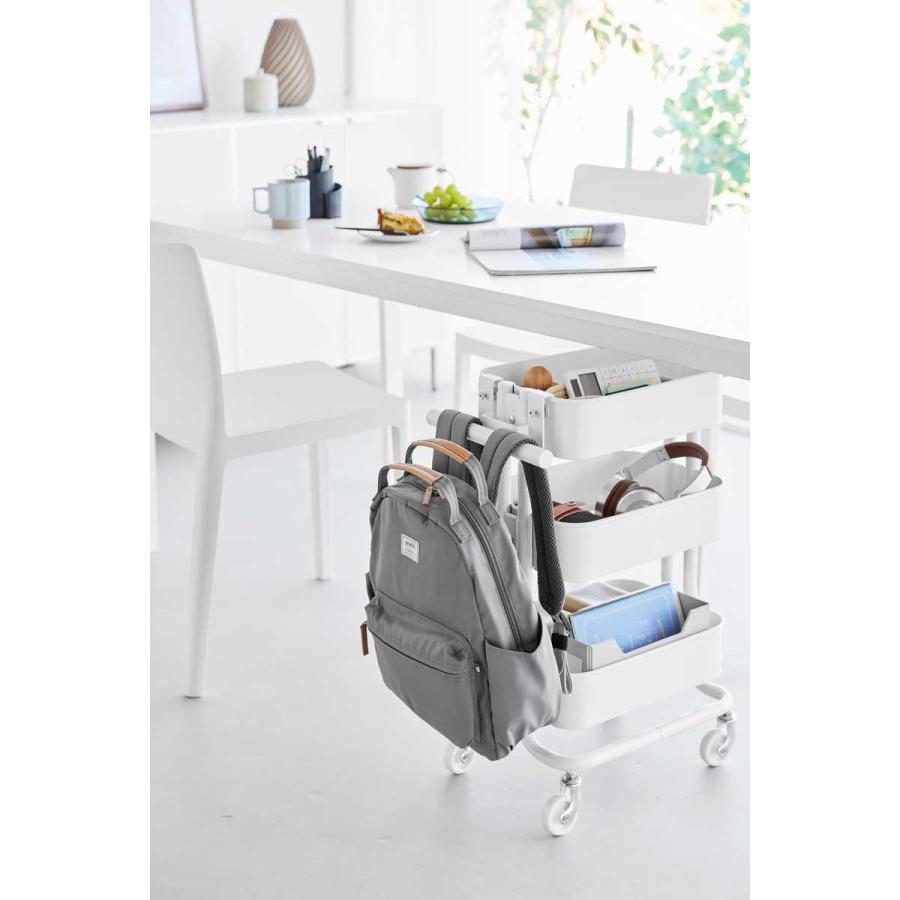 ランドセルハンガー 山崎実業 正規品 tower タワー スチールワゴン横ランドセル＆リュックハンガー ランドセルラック  10771 ホワイト | tower | 03