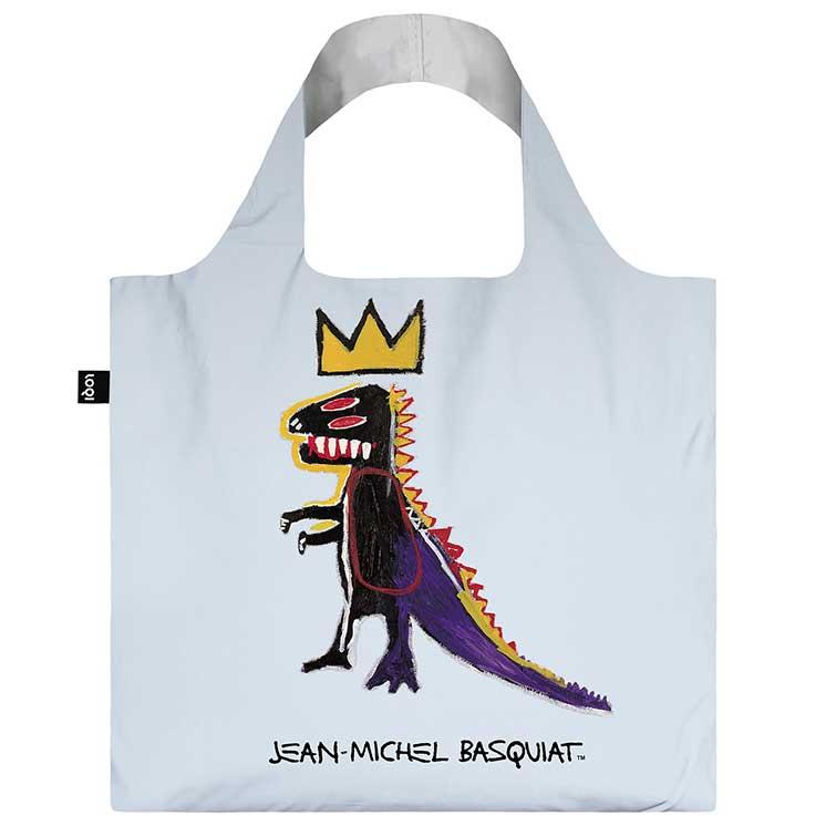 折りたたみトートバッグ LOQI ローキー Reflective Bag リフレクティブバッグ JEAN-MICHEL BASQUIAT ジャン=ミッシェル・バスキア/ペッツ・ディスペンサー | LOQI