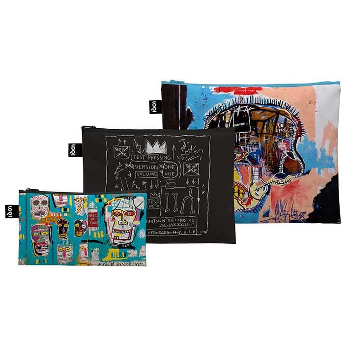 ポーチセット LOQI ローキー Zip Pockets ジップポケット Jean-Michel Basquiat ジャン-ミッシェル・バスキア/アンタイトル | LOQI