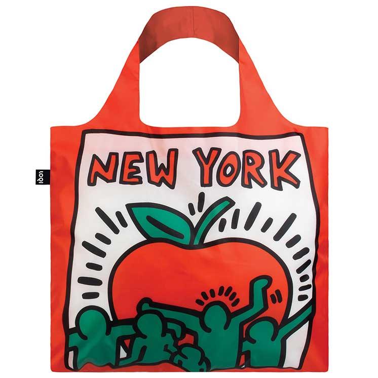折りたたみトート エコバッグ 正規品 LOQI ローキー Recycled Bag 収納ポーチ付き KEITH HARING キース・へリング/ニューヨーク | LOQI