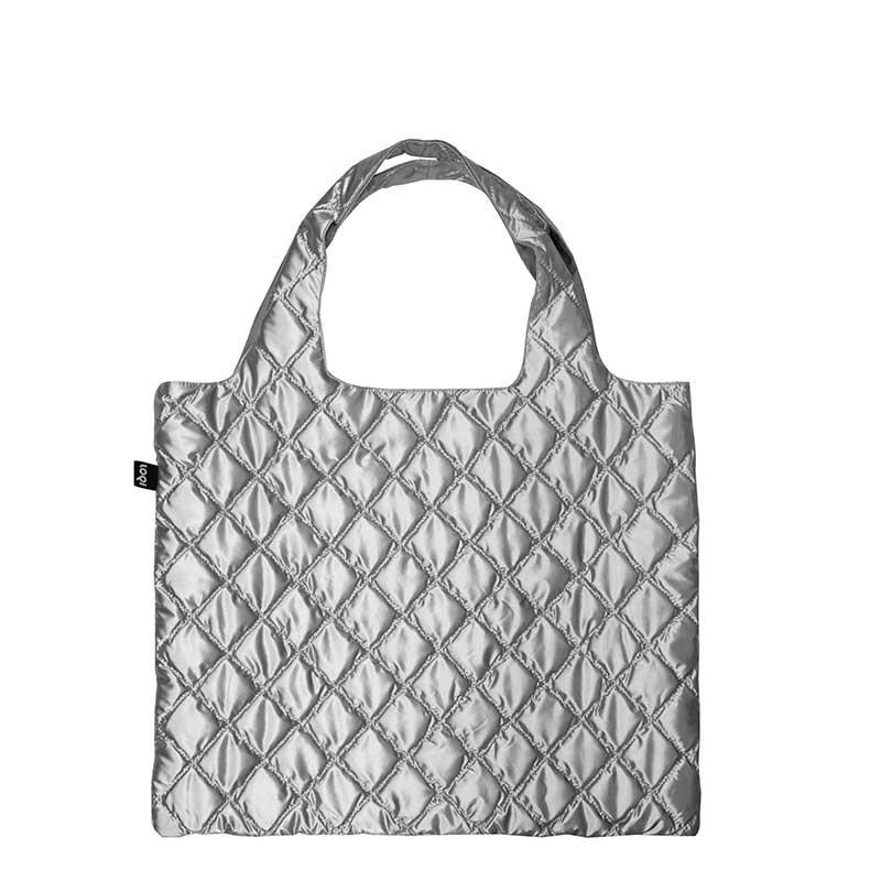 トートバッグ 正規品 LOQI ローキー METALLIC Puffy Medium Bag トート バッグ メタリック パフィー ミディアムバッグ Silver シルバー | LOQI | 02
