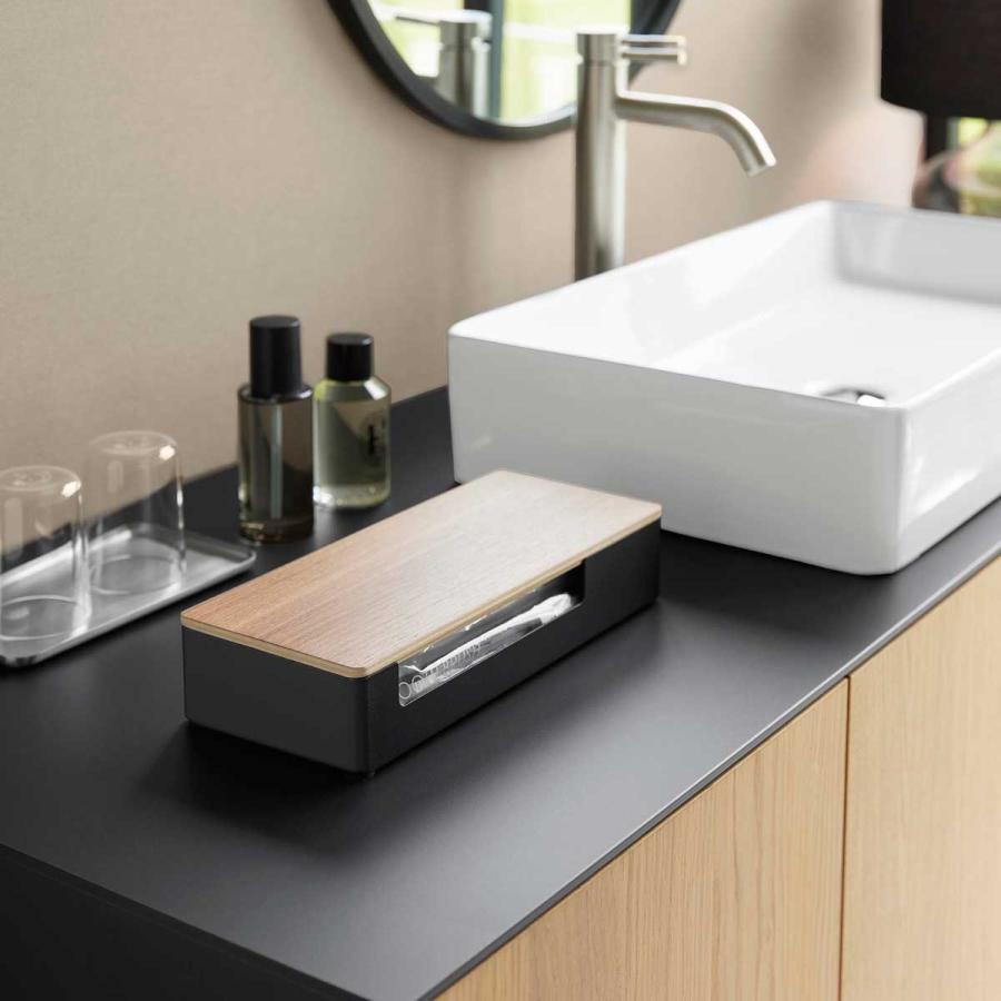 ホテルライク 山崎実業 正規品 RIN リン 蓋付きアメニティ＆小物収納 ラグジュアリー  10602 ブラウン | 山崎実業