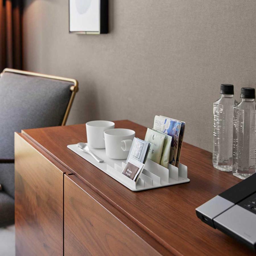 ホテルライク 山崎実業 正規品 tower タワー 収納スタンド付きトレー ラグジュアリー  10797 ホワイト | tower