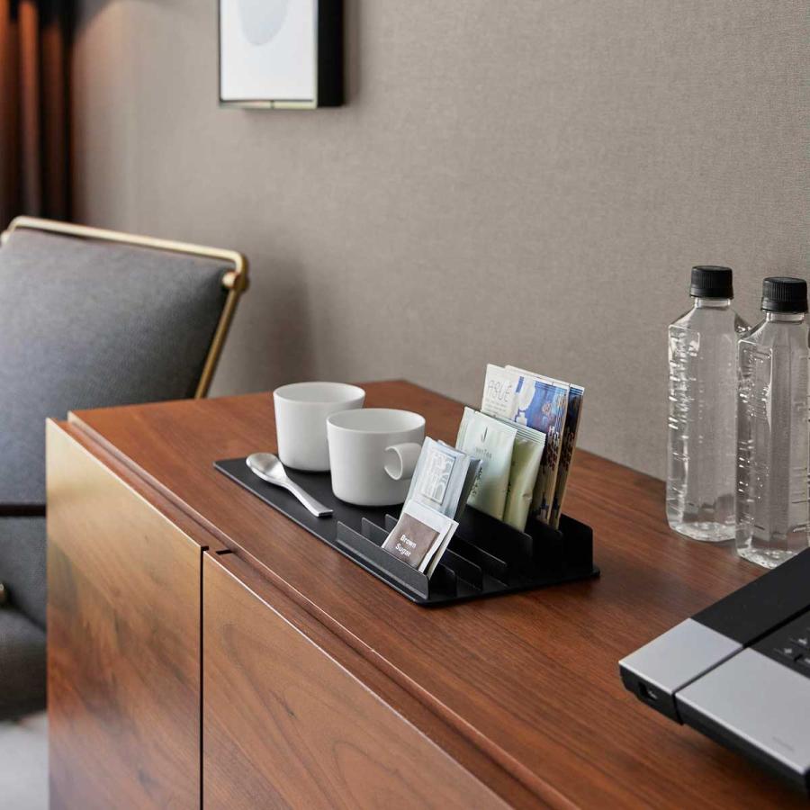 ホテルライク 山崎実業 正規品 tower タワー 収納スタンド付きトレー ラグジュアリー  10798 ブラック | tower