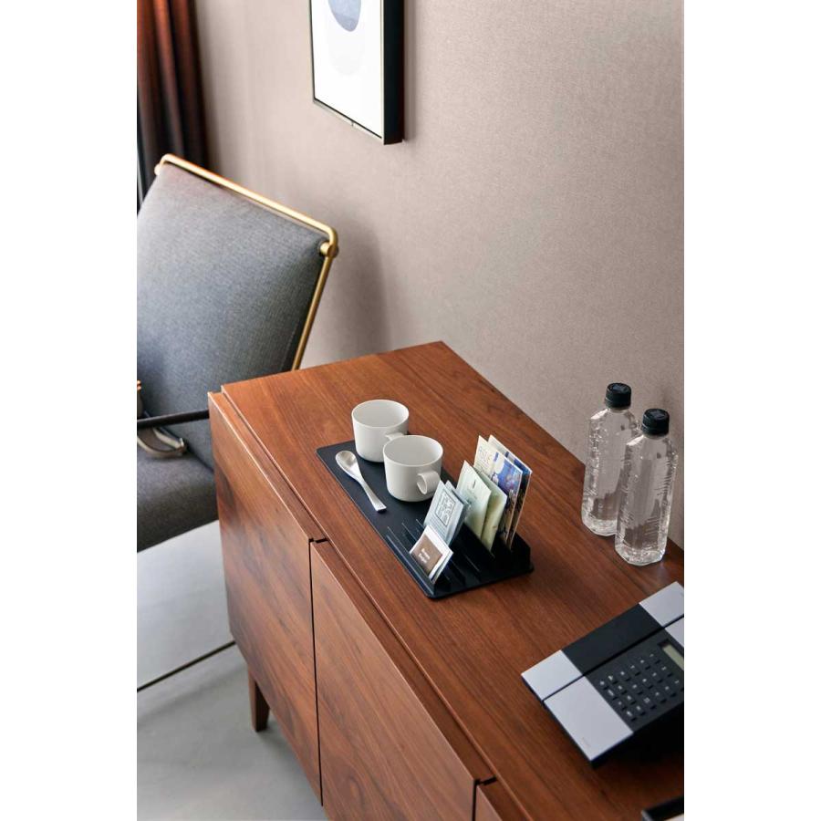 ホテルライク 山崎実業 正規品 tower タワー 収納スタンド付きトレー ラグジュアリー  10798 ブラック | tower | 03