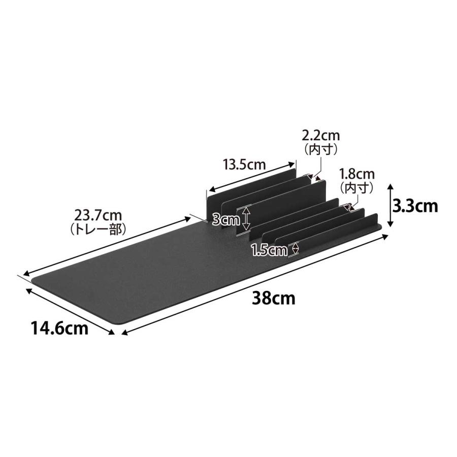 ホテルライク 山崎実業 正規品 tower タワー 収納スタンド付きトレー ラグジュアリー  10798 ブラック | tower | 05
