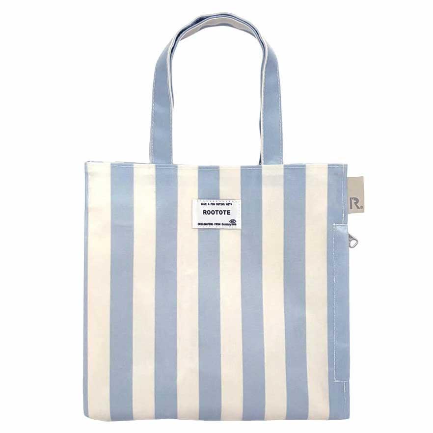 2026新作 トートバッグ 正規品 ROOTOTE ルートート EU.スクエア.ラミネート-W トート バッグ SQUARE 3530 サックス・ホワイト | ROOTOTE