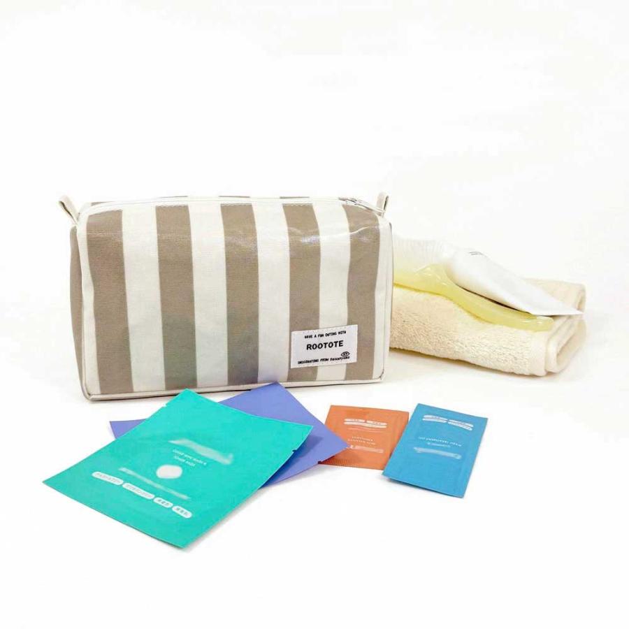 2026新作 ポーチ 正規品 ROOTOTE ルートート WR.ポーチ.ラミネート-W 立体型 with ROO pouch 3532 イエロー・ベージュ | ROOTOTE | 04