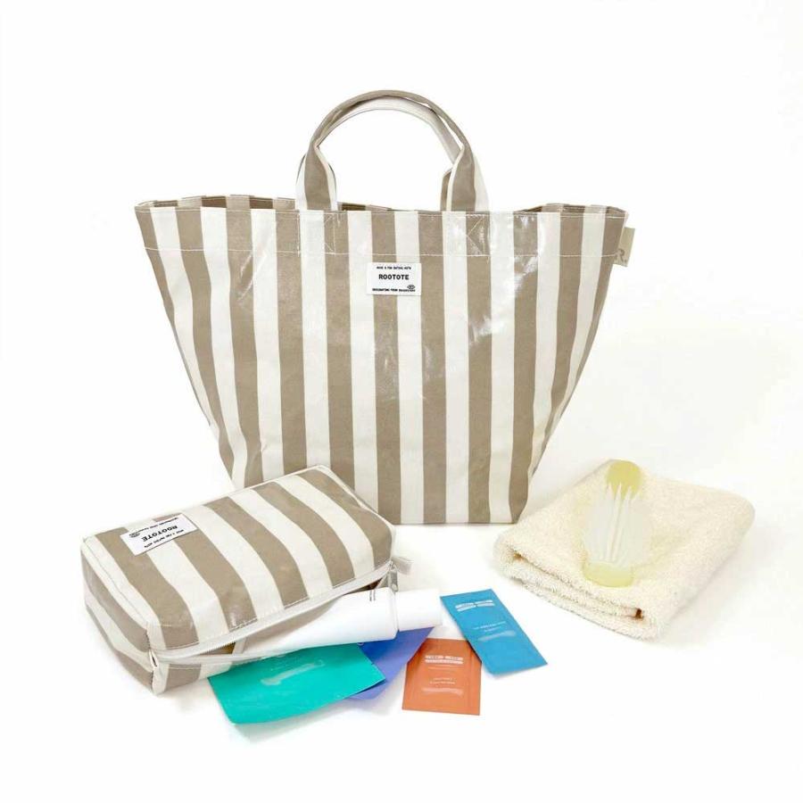 2026新作 ポーチ 正規品 ROOTOTE ルートート WR.ポーチ.ラミネート-W 立体型 with ROO pouch 3532 ピンク・ミント | ROOTOTE | 05