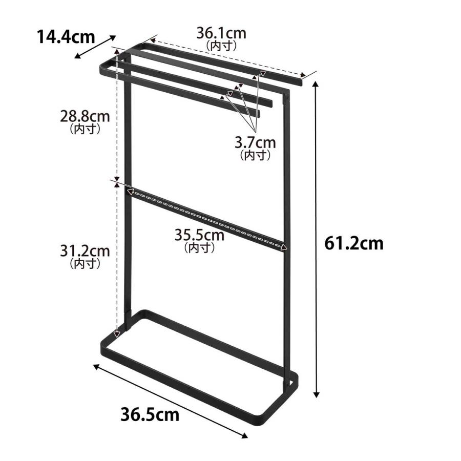 タオルハンガー 山崎実業 正規品 tower タワー 横から掛けられるタオルハンガー タオルラック タオル掛け  10550 ブラック | tower | 06