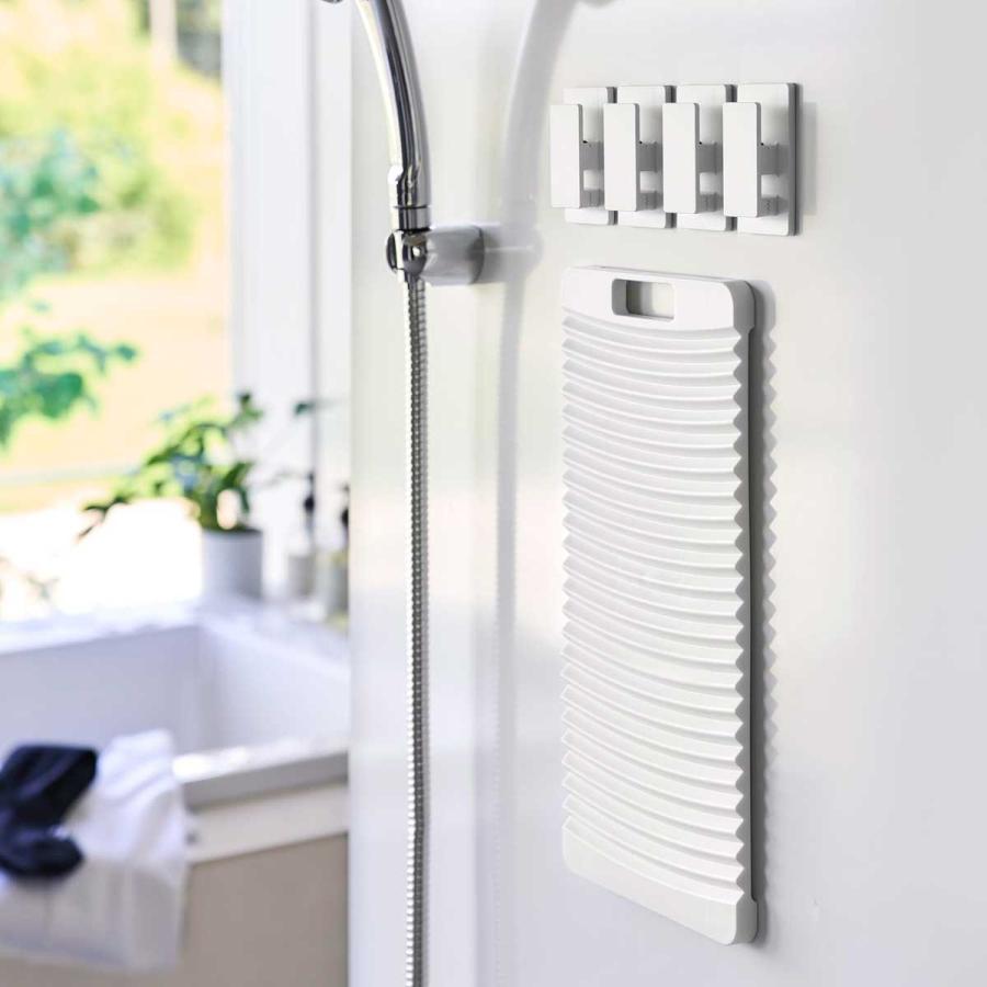 洗濯板 山崎実業 正規品 tower タワー マグネット洗濯板&クリップ 手洗い  10553 ホワイト | tower