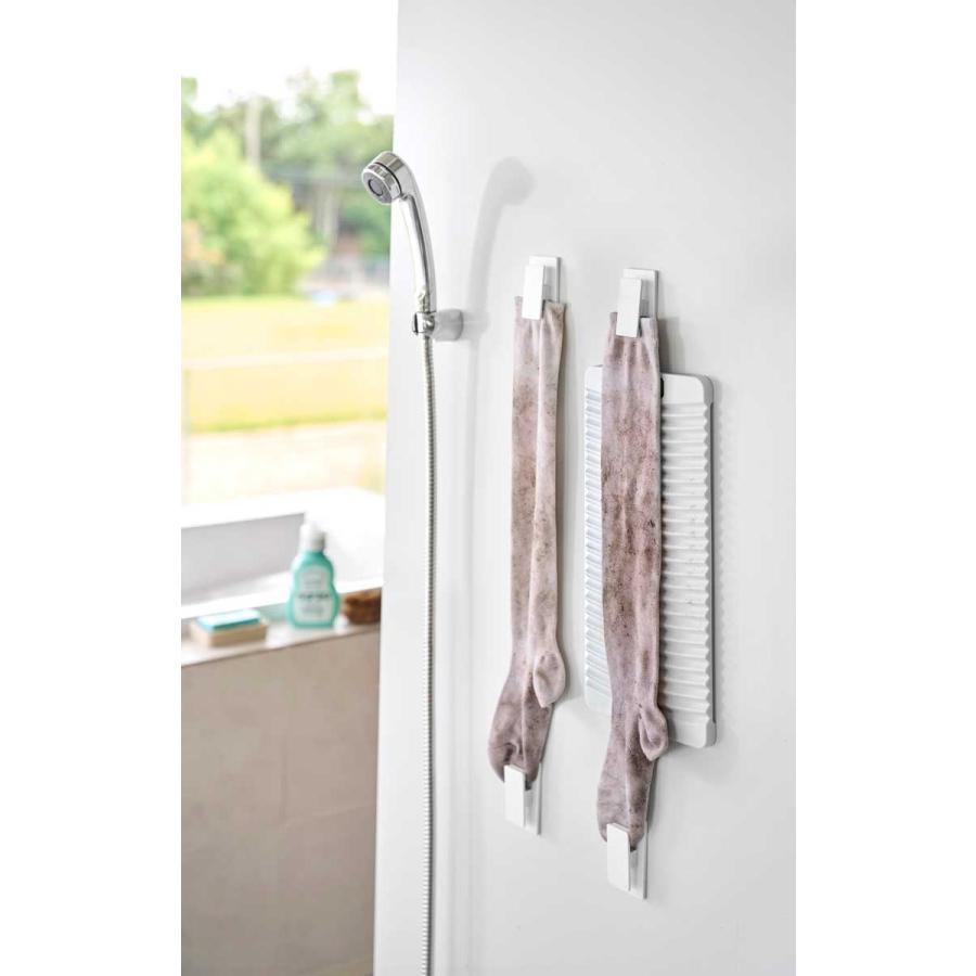 洗濯板 山崎実業 正規品 tower タワー マグネット洗濯板&クリップ 手洗い  10553 ホワイト | tower | 02