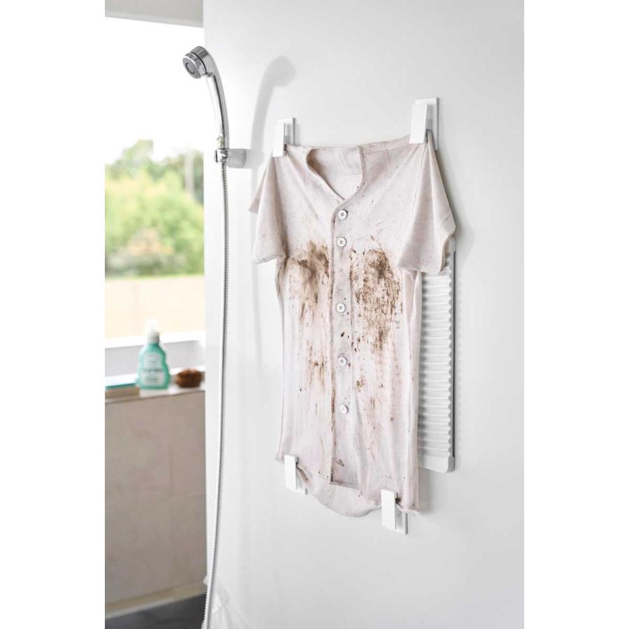 洗濯板 山崎実業 正規品 tower タワー マグネット洗濯板&クリップ 手洗い  10553 ホワイト | tower | 03