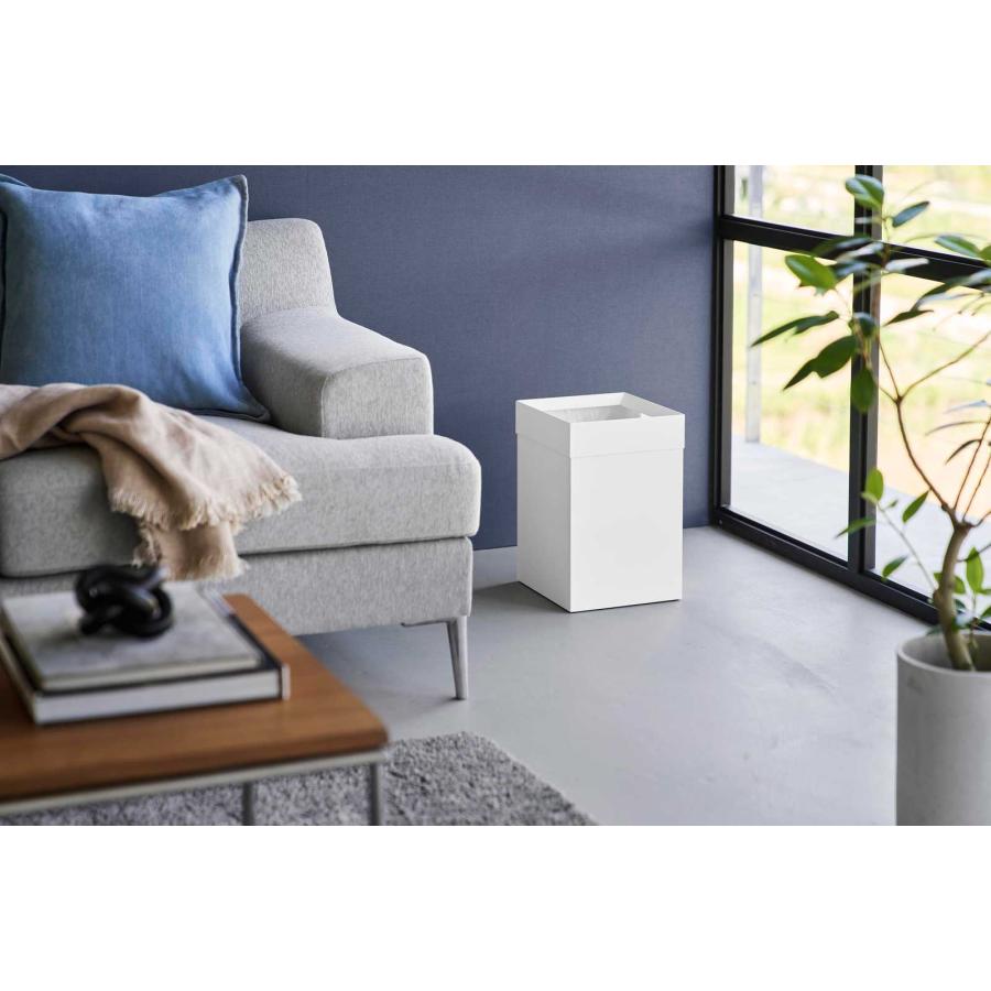 ゴミ箱 山崎実業 正規品 tower タワー トラッシュカン 角型 14L ダストボックス ごみ箱  10592 ホワイト | tower | 03