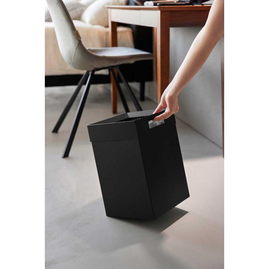 ゴミ箱 山崎実業 正規品 tower タワー トラッシュカン 角型 14L ダストボックス ごみ箱  10593 ブラック | tower | 02