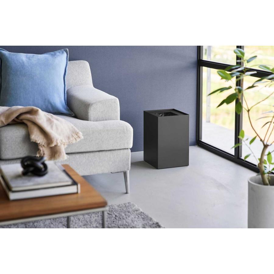 ゴミ箱 山崎実業 正規品 tower タワー 蓋付きトラッシュカン 角型 14L ダストボックス ごみ箱  10597 ブラック | tower | 03