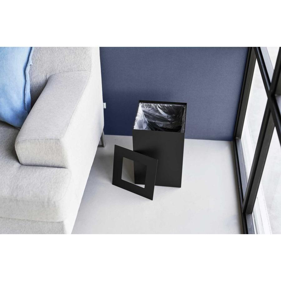 ゴミ箱 山崎実業 正規品 tower タワー 蓋付きトラッシュカン 角型 14L ダストボックス ごみ箱  10597 ブラック | tower | 04