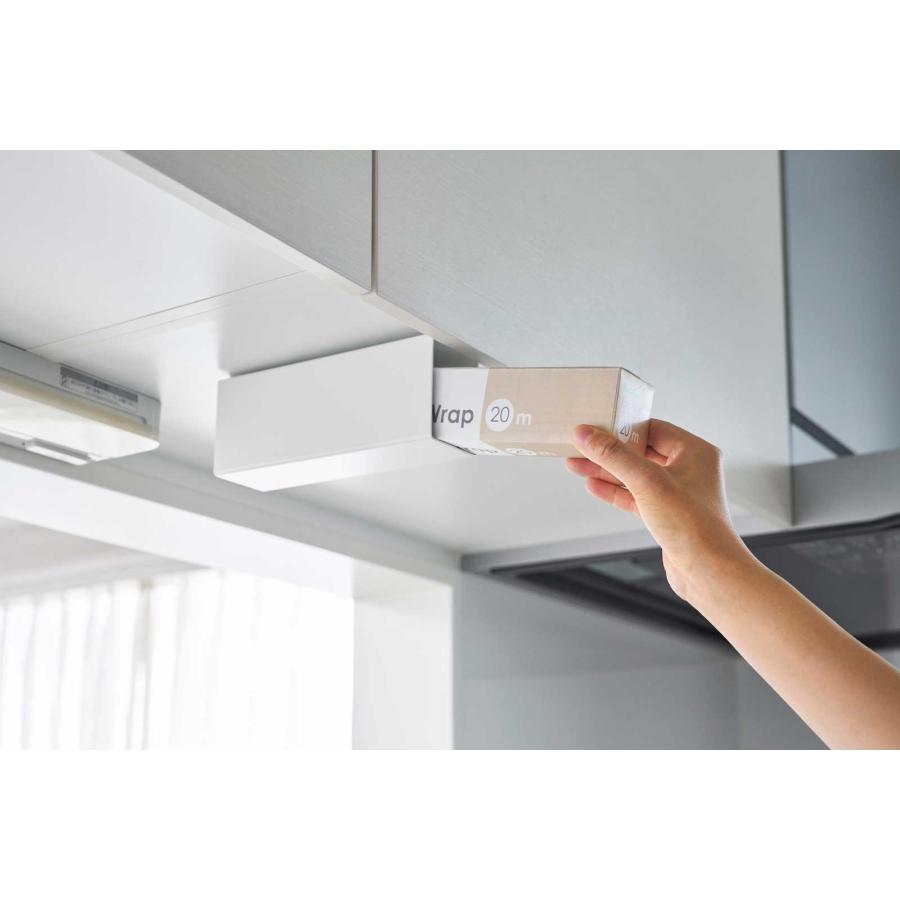 ラップホルダー 山崎実業 正規品 tower タワー 戸棚下ラップホルダー ラップ収納 収納アイデア  10507 ホワイト | tower | 02