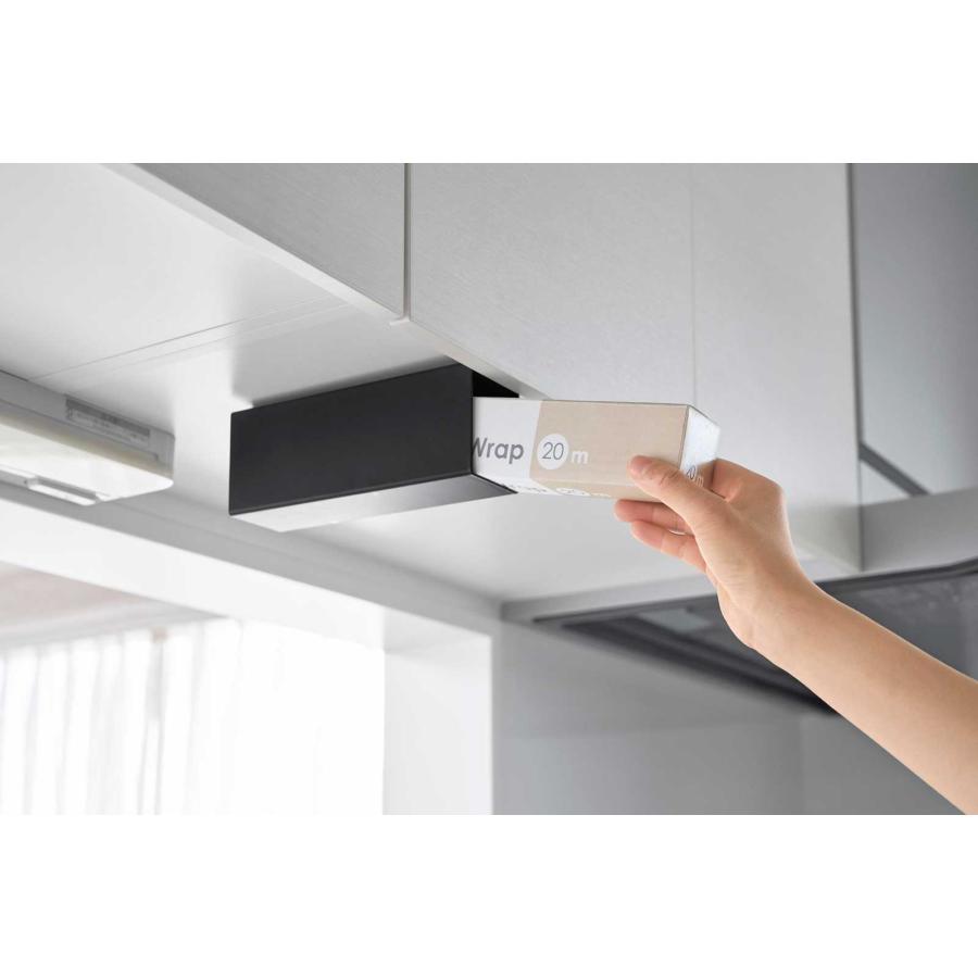 ラップホルダー 山崎実業 正規品 tower タワー 戸棚下ラップホルダー ラップ収納 収納アイデア  10508 ブラック | tower | 02