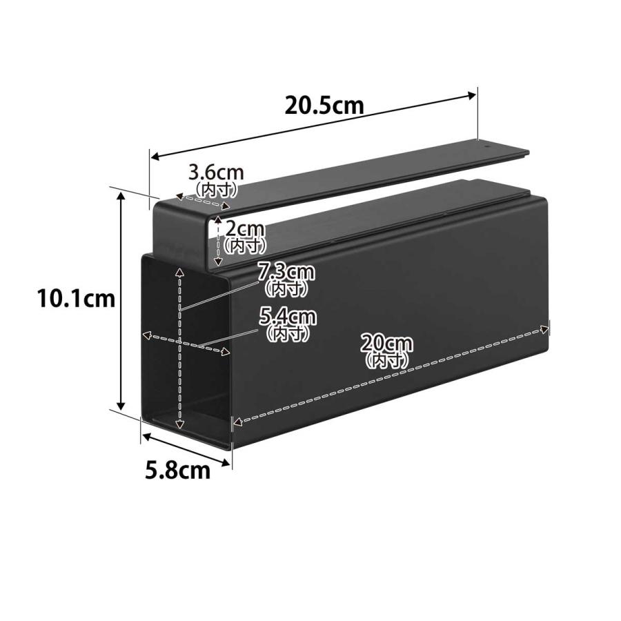 ラップホルダー 山崎実業 正規品 tower タワー 戸棚下ラップホルダー ラップ収納 収納アイデア  10508 ブラック | tower | 03