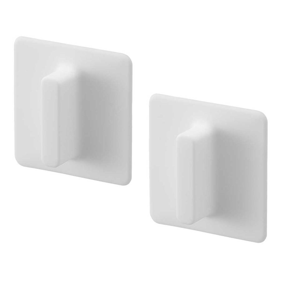 ガラス扉取っ手 山崎実業 正規品 tower タワー シリコーン吸着ガラス戸取っ手 2個組 ガラス戸引き手  10669 ホワイト | tower | 01