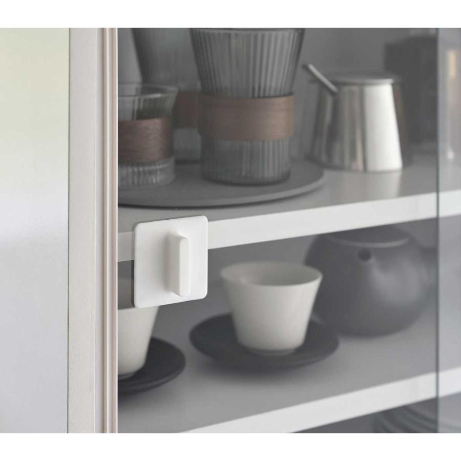 ガラス扉取っ手 山崎実業 正規品 tower タワー シリコーン吸着ガラス戸取っ手 2個組 ガラス戸引き手  10669 ホワイト | tower | 03