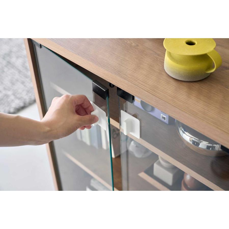 ガラス扉取っ手 山崎実業 正規品 tower タワー シリコーン吸着ガラス戸取っ手 2個組 ガラス戸引き手  10669 ホワイト | tower | 04