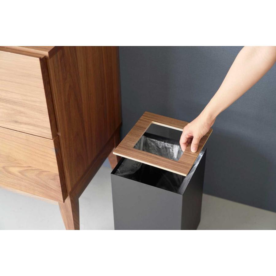 ゴミ箱 山崎実業 正規品 RIN リン トラッシュカン 角型 14L ダストボックス ごみ箱  10594 ブラウン | 山崎実業 | 02
