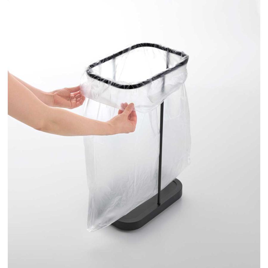 ゴミ箱 山崎実業 LUCE ルーチェ キャスター付き分別ゴミ袋ホルダー ダストボックス ごみ箱  10566 ブラック | 山崎実業 | 06