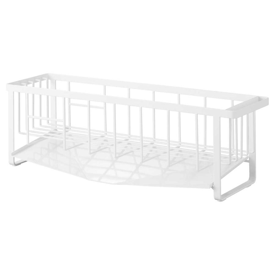 水切りかご 山崎実業 正規品 tower タワー 水切れの良いスリム水切りワイヤーバスケット  水切りカゴ 水切りラック  10701 ホワイト | tower | 01