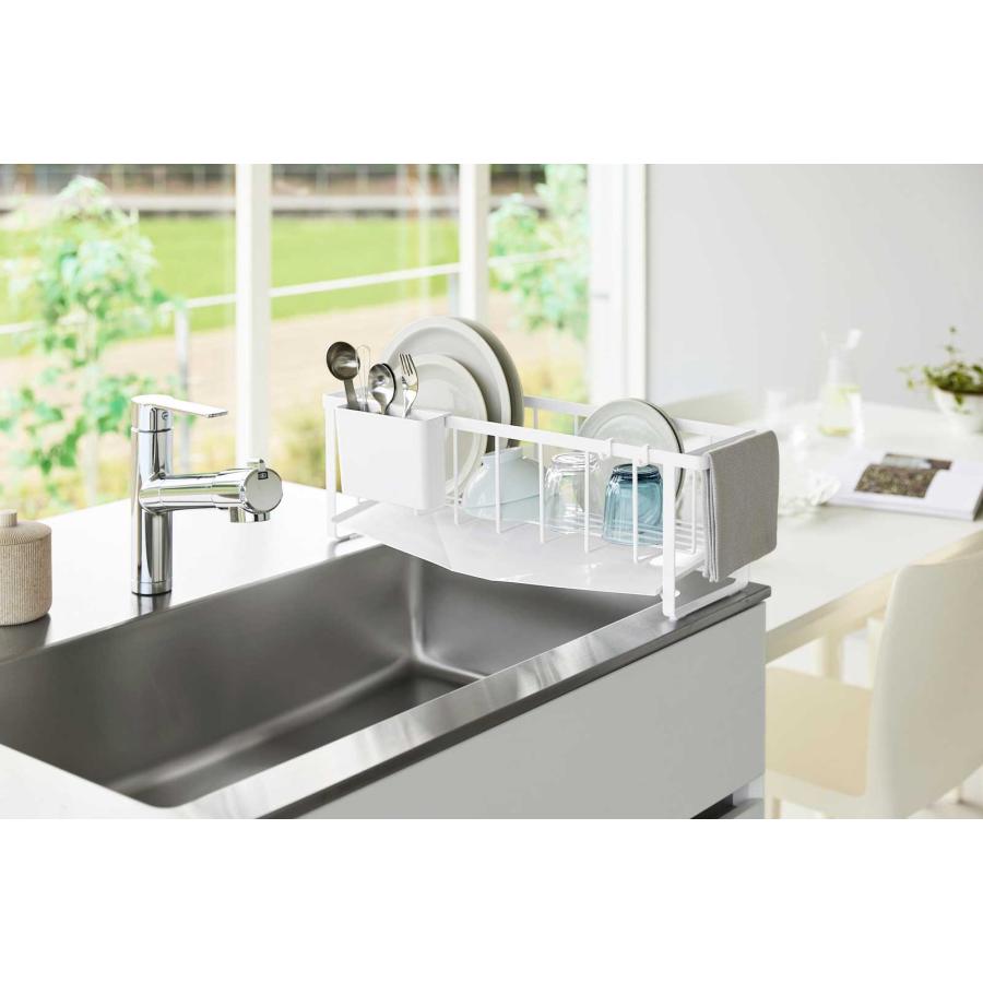 水切りかご 山崎実業 正規品 tower タワー 水切れの良いスリム水切りワイヤーバスケット  水切りカゴ 水切りラック  10701 ホワイト | tower | 02