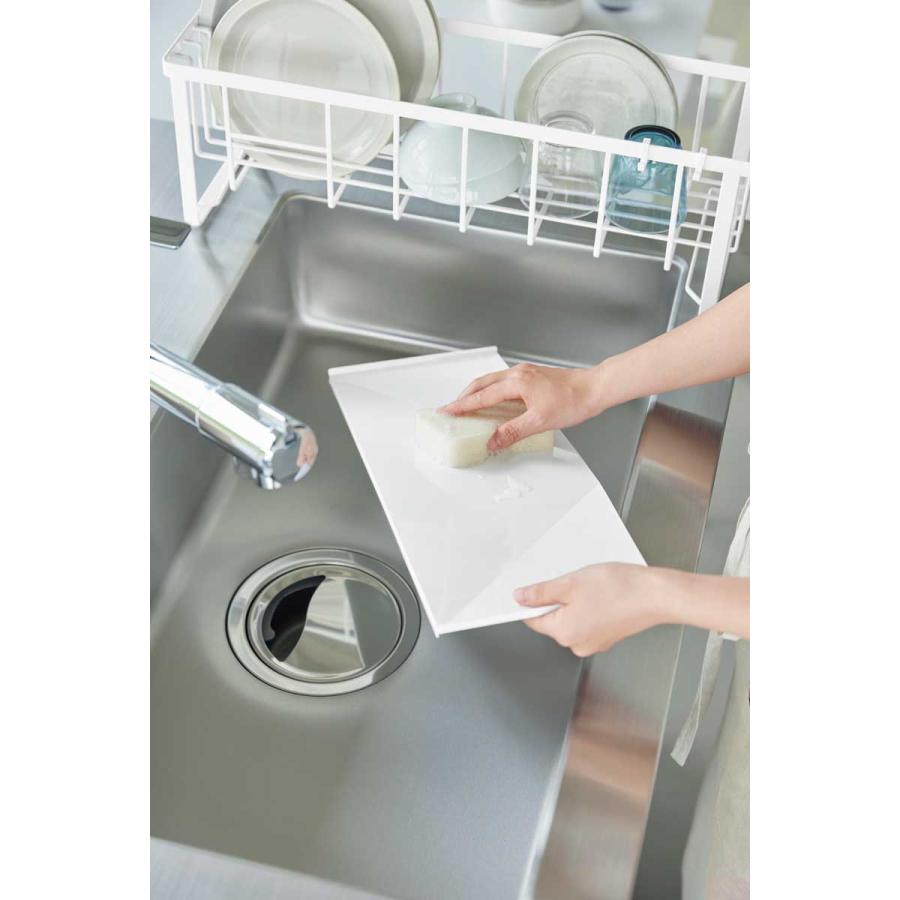 水切りかご 山崎実業 正規品 tower タワー 水切れの良いスリム水切りワイヤーバスケット  水切りカゴ 水切りラック  10701 ホワイト | tower | 04