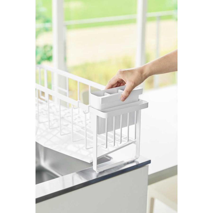 水切りかご 山崎実業 正規品 tower タワー 水切れの良いスリム水切りワイヤーバスケット  水切りカゴ 水切りラック  10701 ホワイト | tower | 07