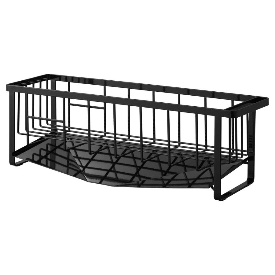 水切りかご 山崎実業 正規品 tower タワー 水切れの良いスリム水切りワイヤーバスケット  水切りカゴ 水切りラック  10702 ブラック | tower | 01