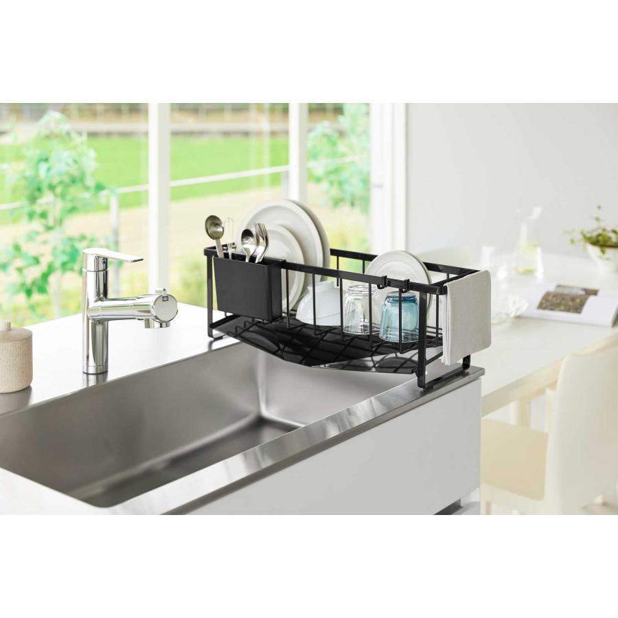 水切りかご 山崎実業 正規品 tower タワー 水切れの良いスリム水切りワイヤーバスケット  水切りカゴ 水切りラック  10702 ブラック | tower | 02