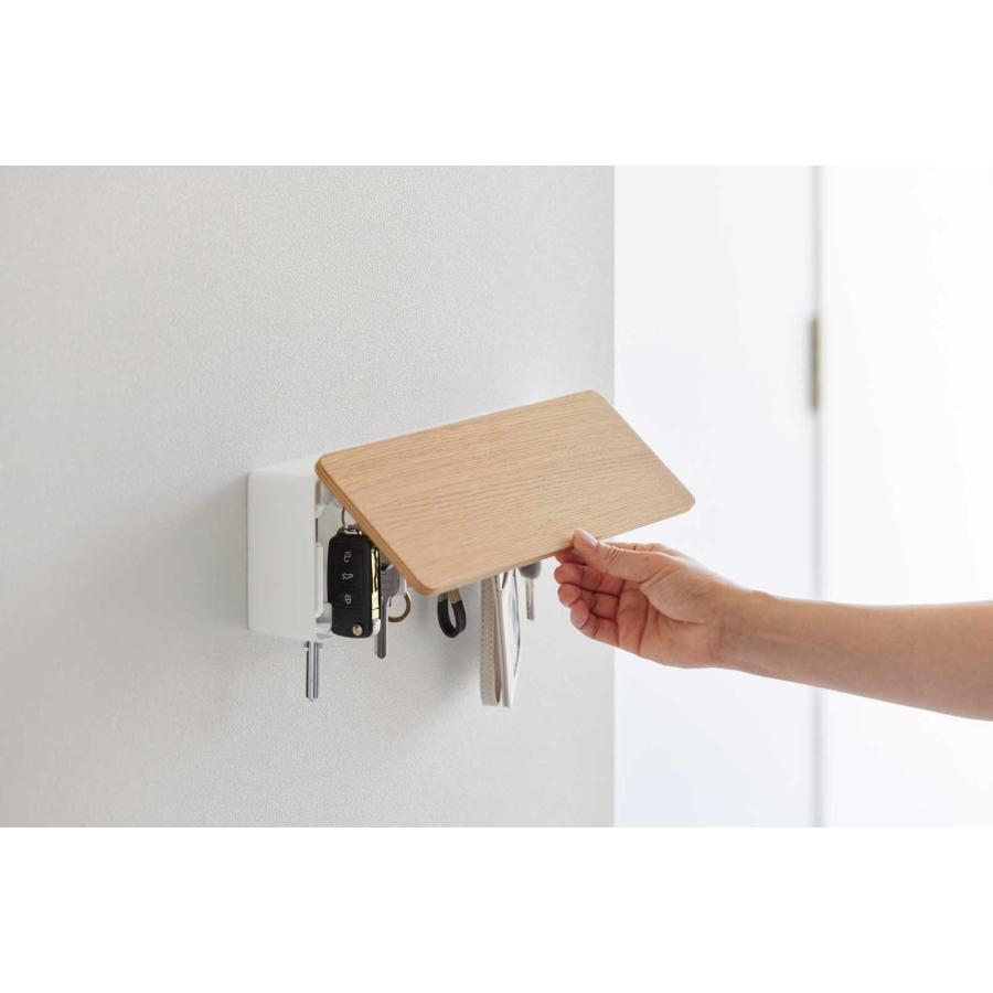 キーハンガー 山崎実業 正規品 RIN リン 壁付けキーフック ロング キーボックス  10609 ナチュラル | 山崎実業 | 04