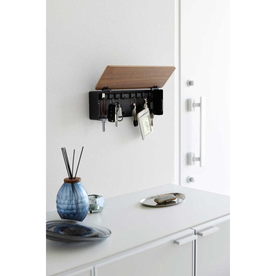 キーハンガー 山崎実業 正規品 RIN リン 壁付けキーフック ロング キーボックス  10608 ブラウン | 山崎実業 | 03